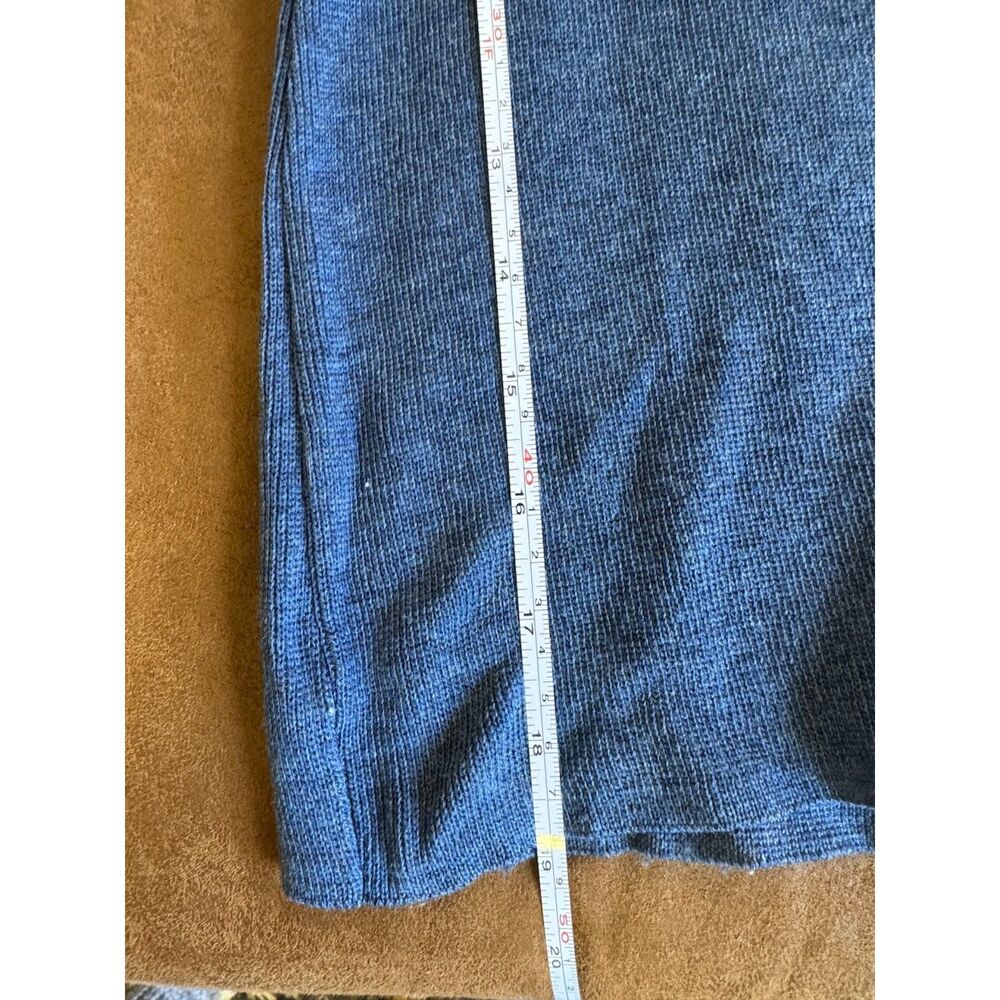 Jordache Blue Fitted Knit Top Y2K 3/4 Sleeve Small - Picture 5 of 5